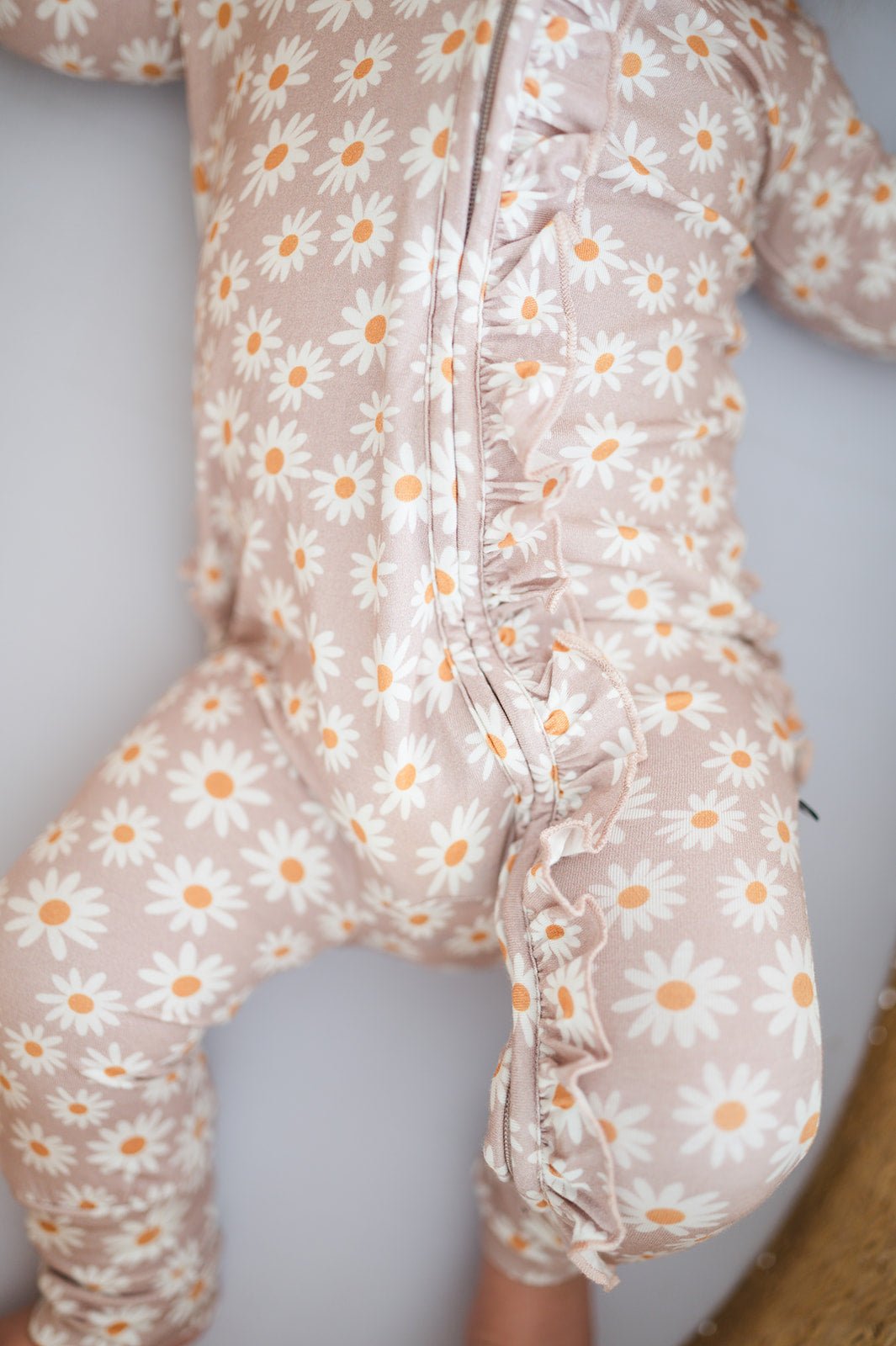 Ruffle Zipper One Piece - Dusty Daisy - Harp Angel Boutique