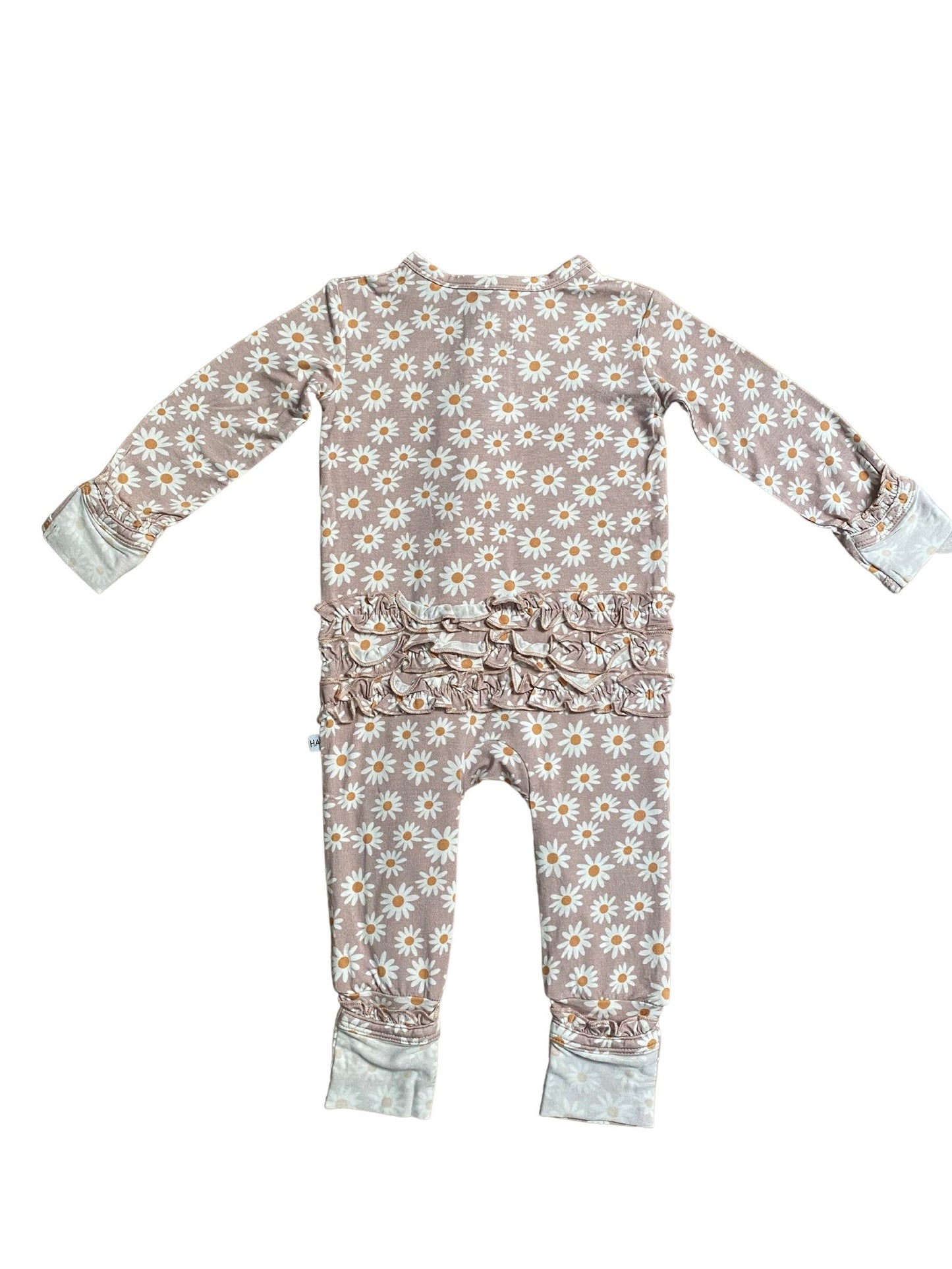 Ruffle Zipper One Piece - Dusty Daisy - Harp Angel Boutique