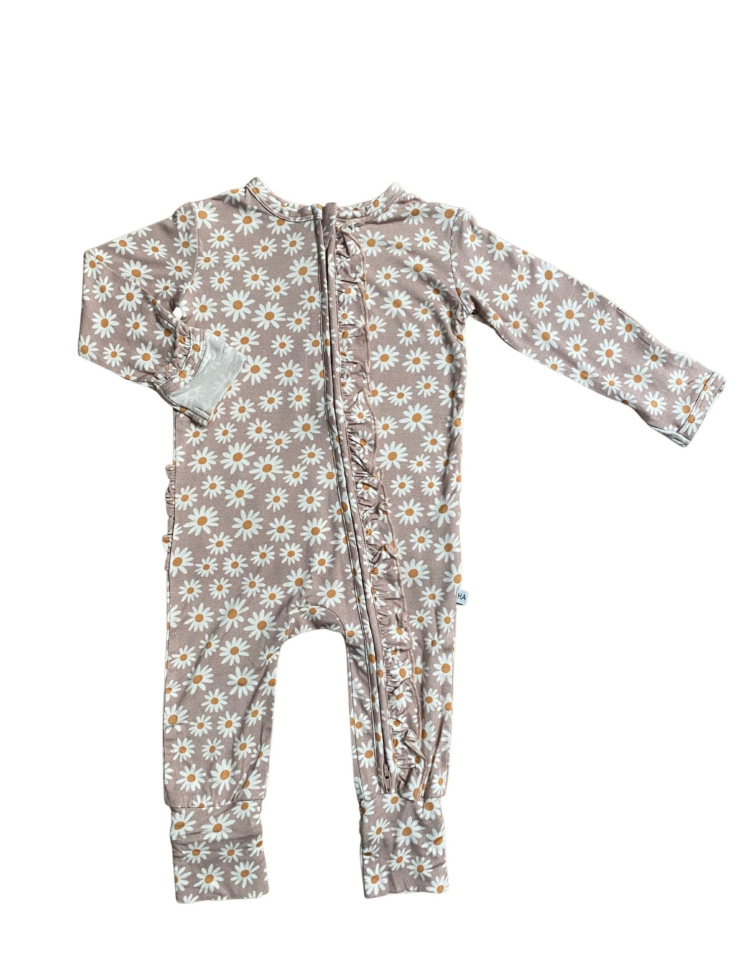 Ruffle Zipper One Piece - Dusty Daisy - Harp Angel Boutique