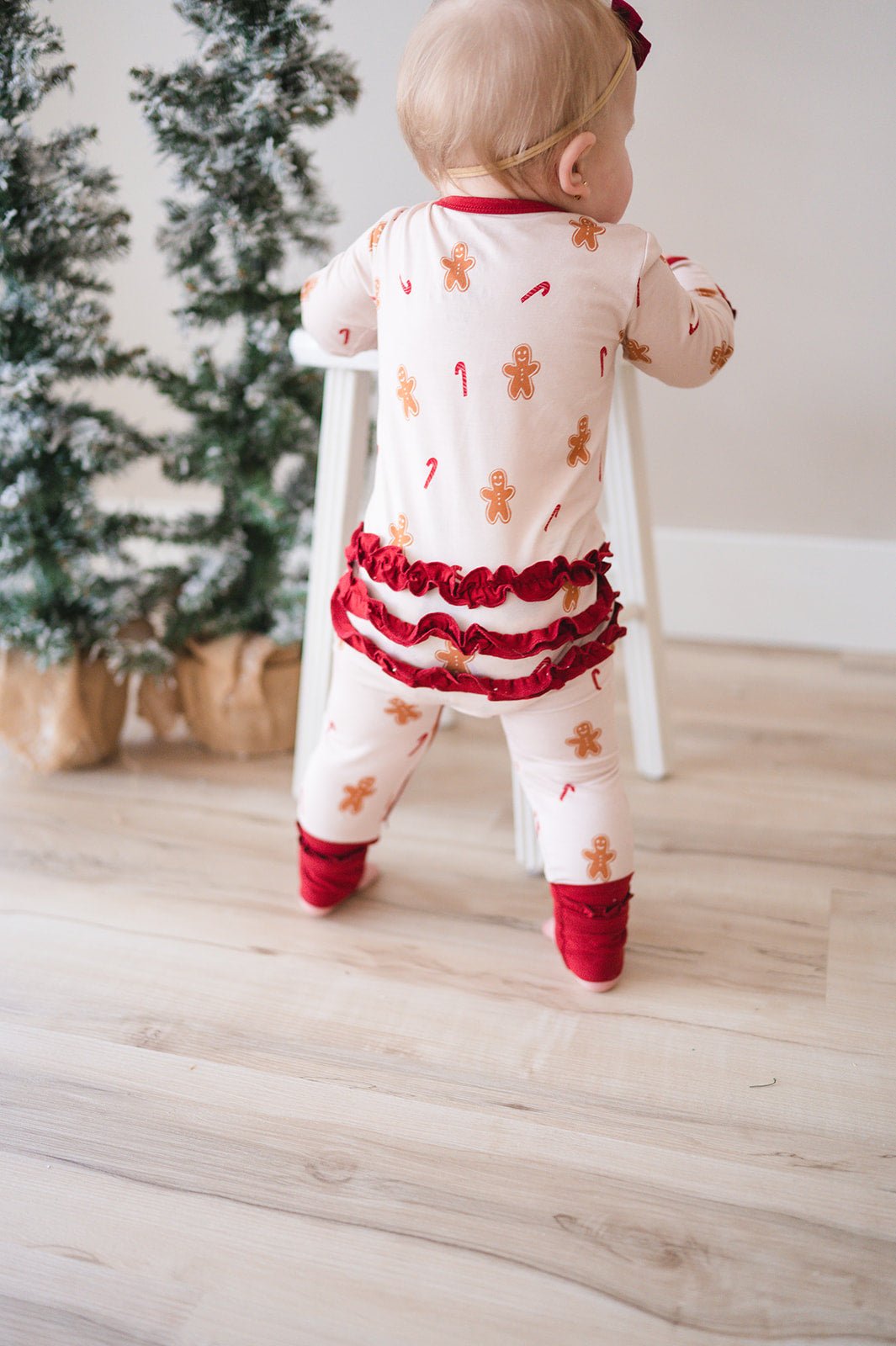 Ruffle Zipper One Piece - Gingerbread - Harp Angel Boutique