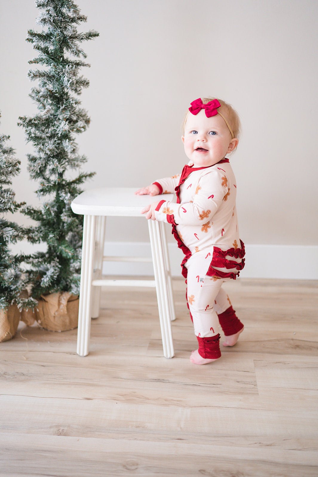 Ruffle Zipper One Piece - Gingerbread - Harp Angel Boutique