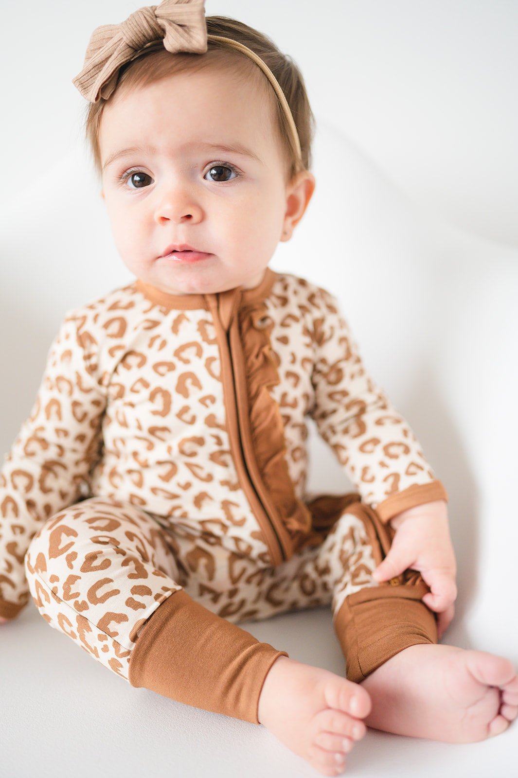 Ruffle Zipper One Piece - Leopard - Harp Angel Boutique