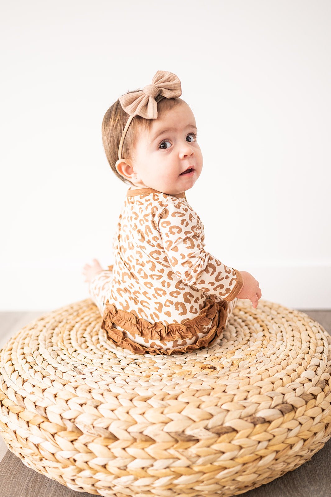 Ruffle Zipper One Piece - Leopard - Harp Angel Boutique