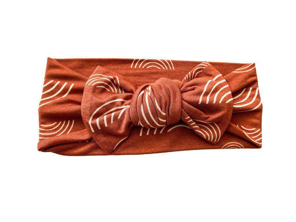 Rust Rainbow Knotted Head Wrap Headband - Harp Angel Boutique