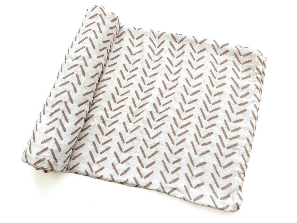 Mocha Arrow Swaddle Blanket - Harp Angel Boutique