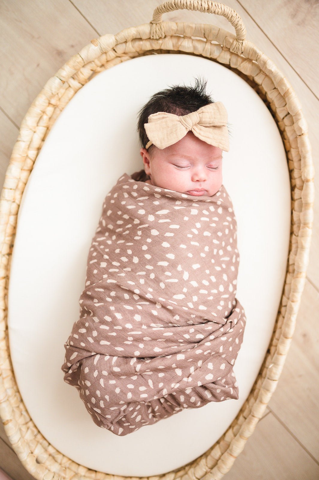 Tan Knot Bow Headband - Harp Angel Boutique