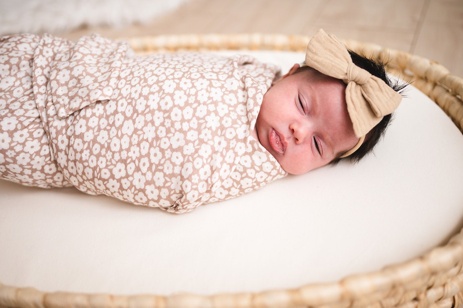 Tan Knot Bow Headband - Harp Angel Boutique