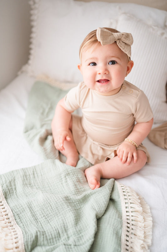 Twirl Skirt Bodysuit | Tan - Harp Angel Boutique