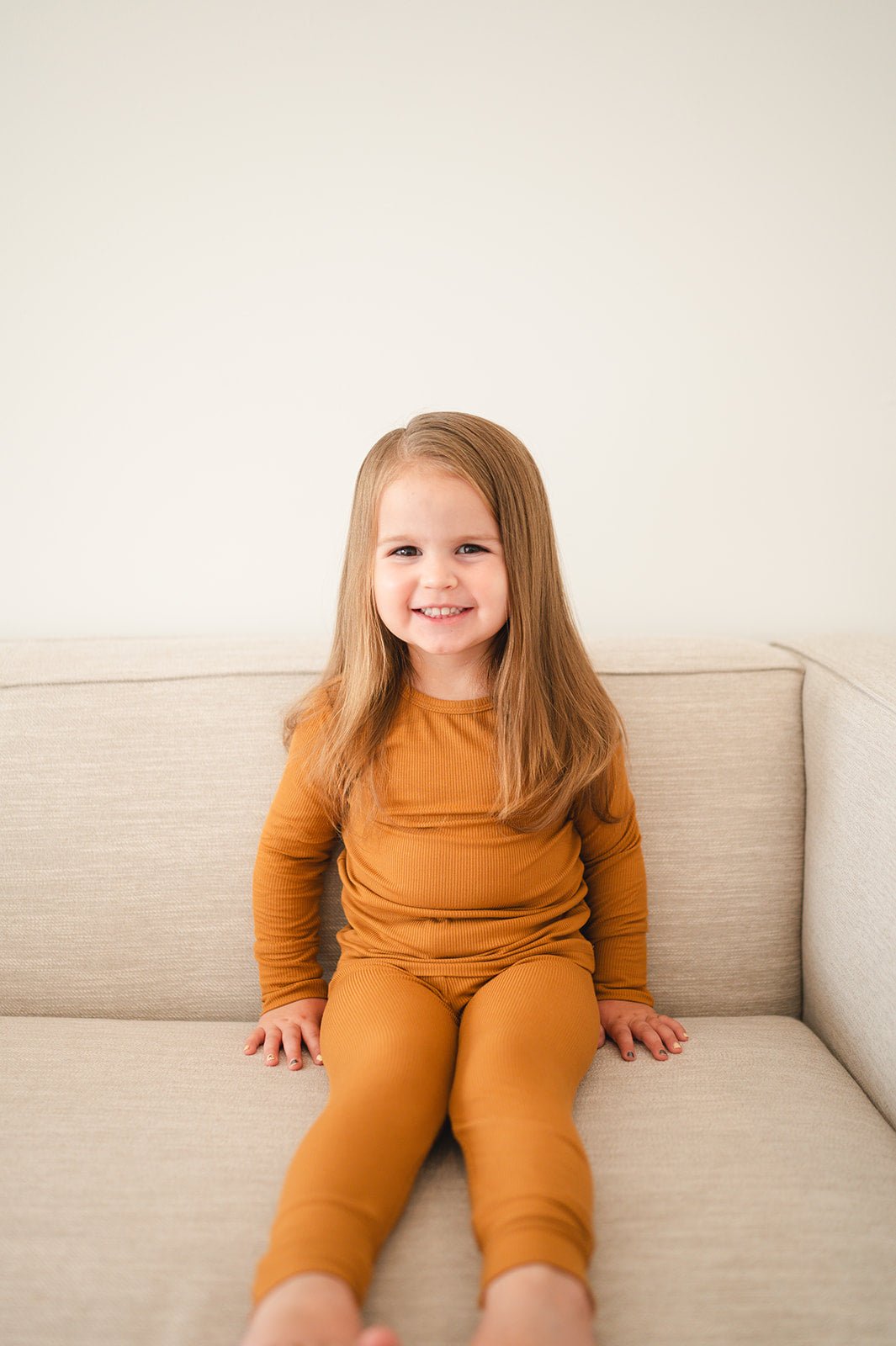 Two-Piece Pajama Set - Caramel Ribbed - Harp Angel Boutique
