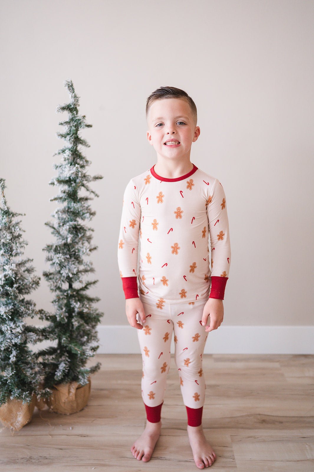 Two-Piece Pajama Set - Gingerbread - Harp Angel Boutique