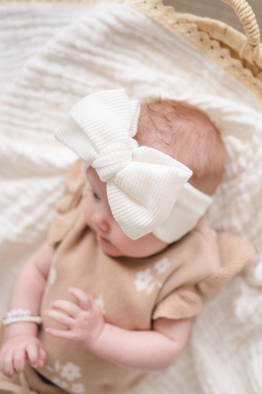 White Waffle Head Wrap Headband - Harp Angel Boutique