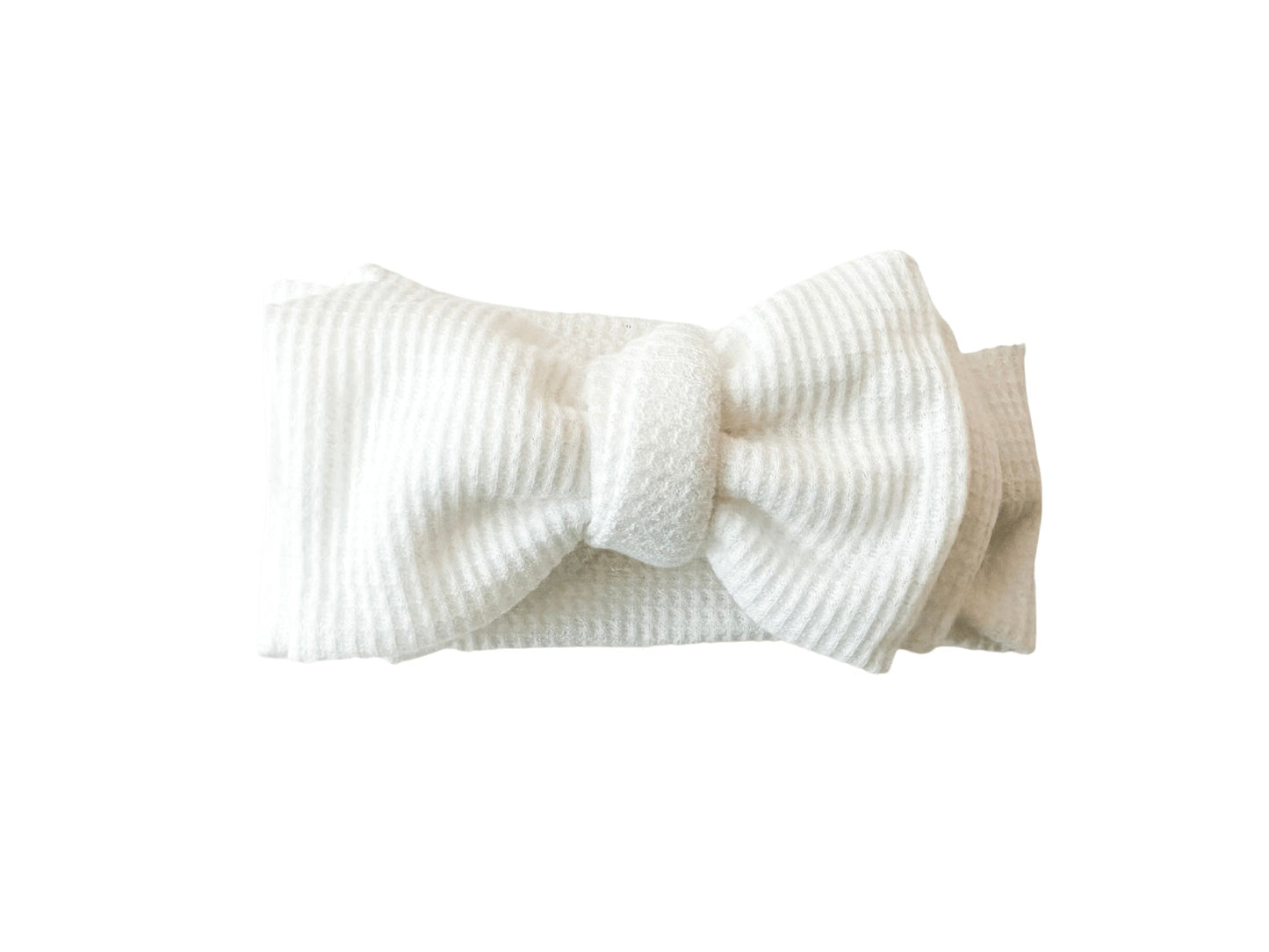 White Waffle Head Wrap Headband - Harp Angel Boutique