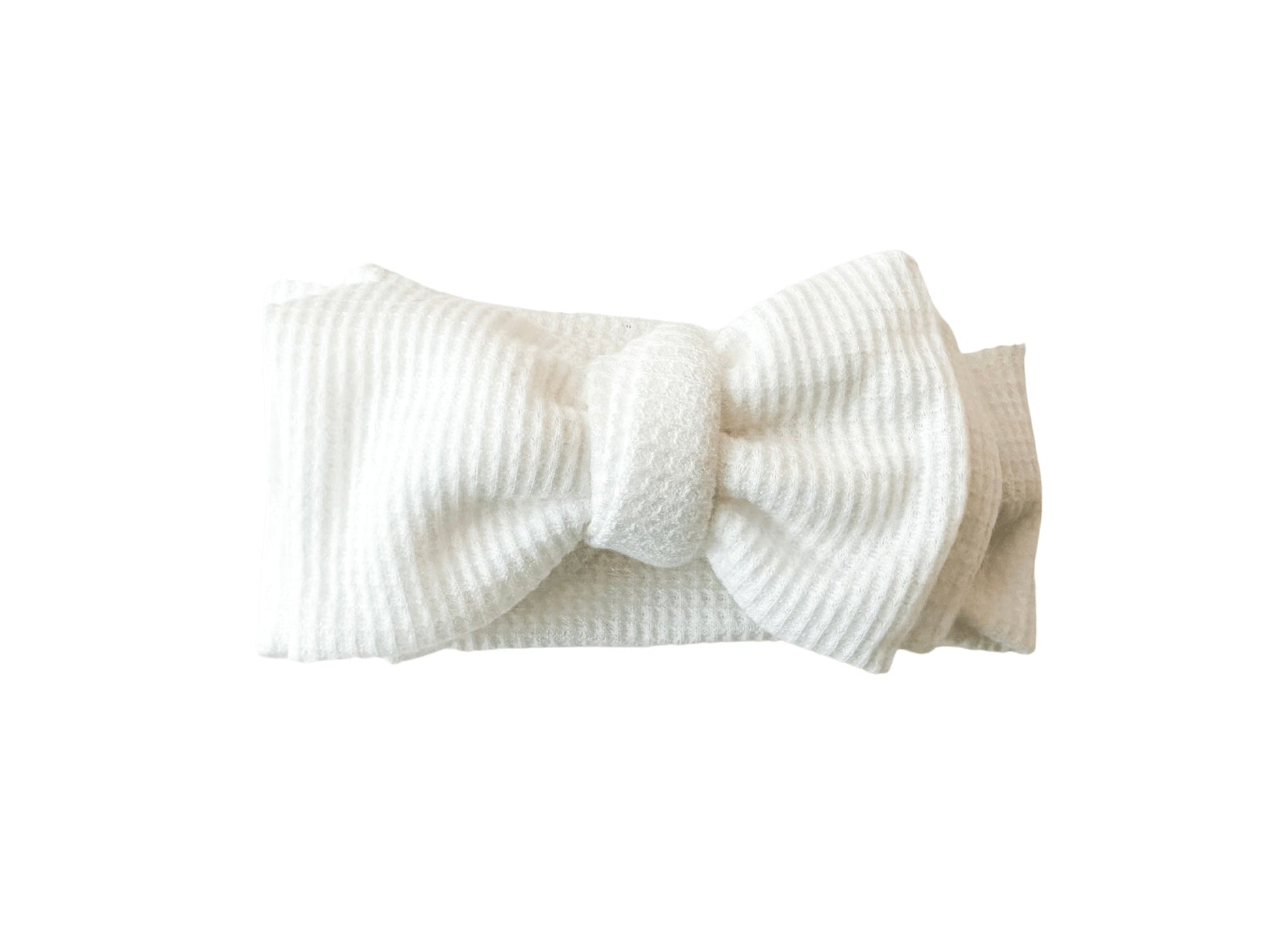 White Waffle Head Wrap Headband - Harp Angel Boutique