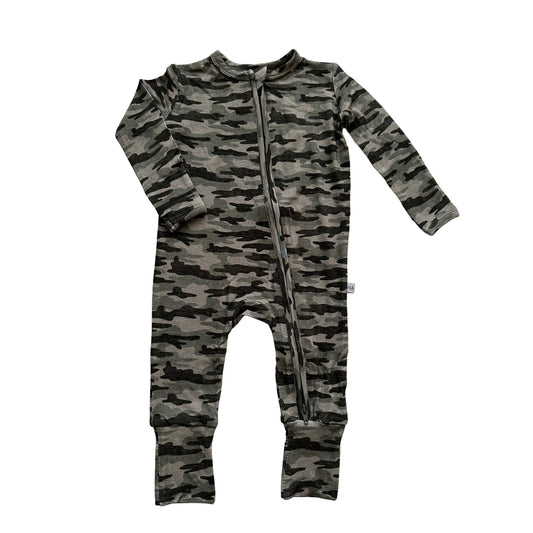 Zipper Romper - Camo - Harp Angel Boutique