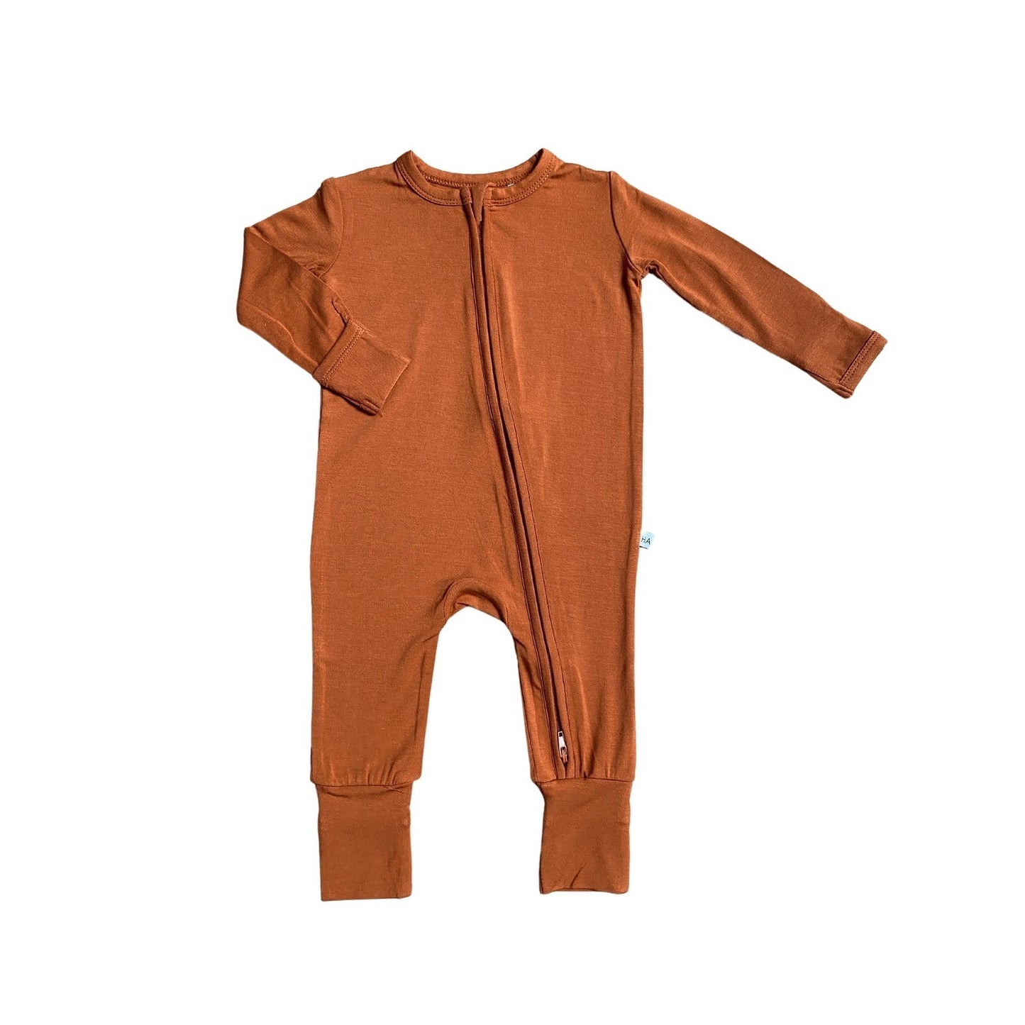 Zipper Romper - Cinnamon - Harp Angel Boutique