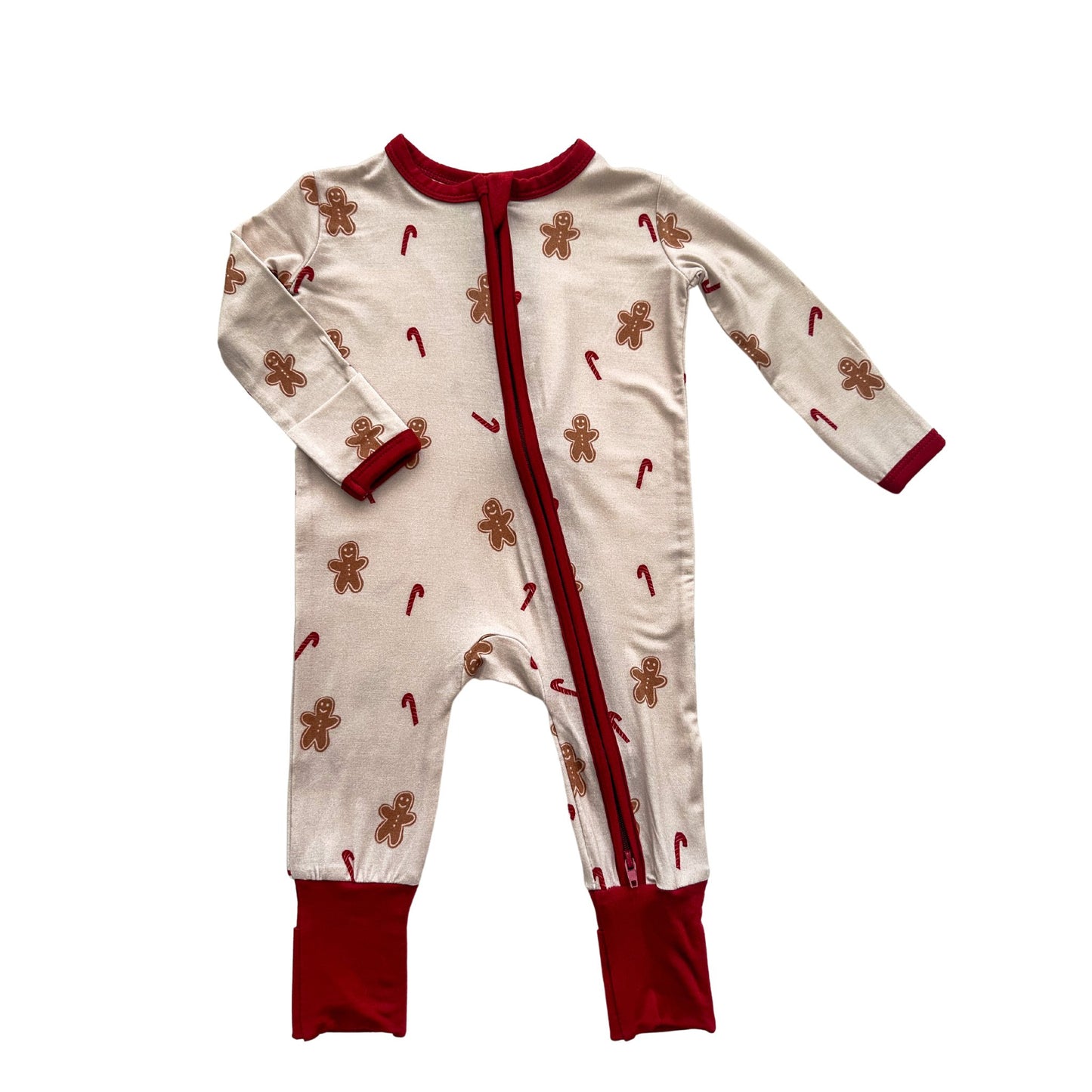 Zipper Romper - Gingerbread - Harp Angel Boutique