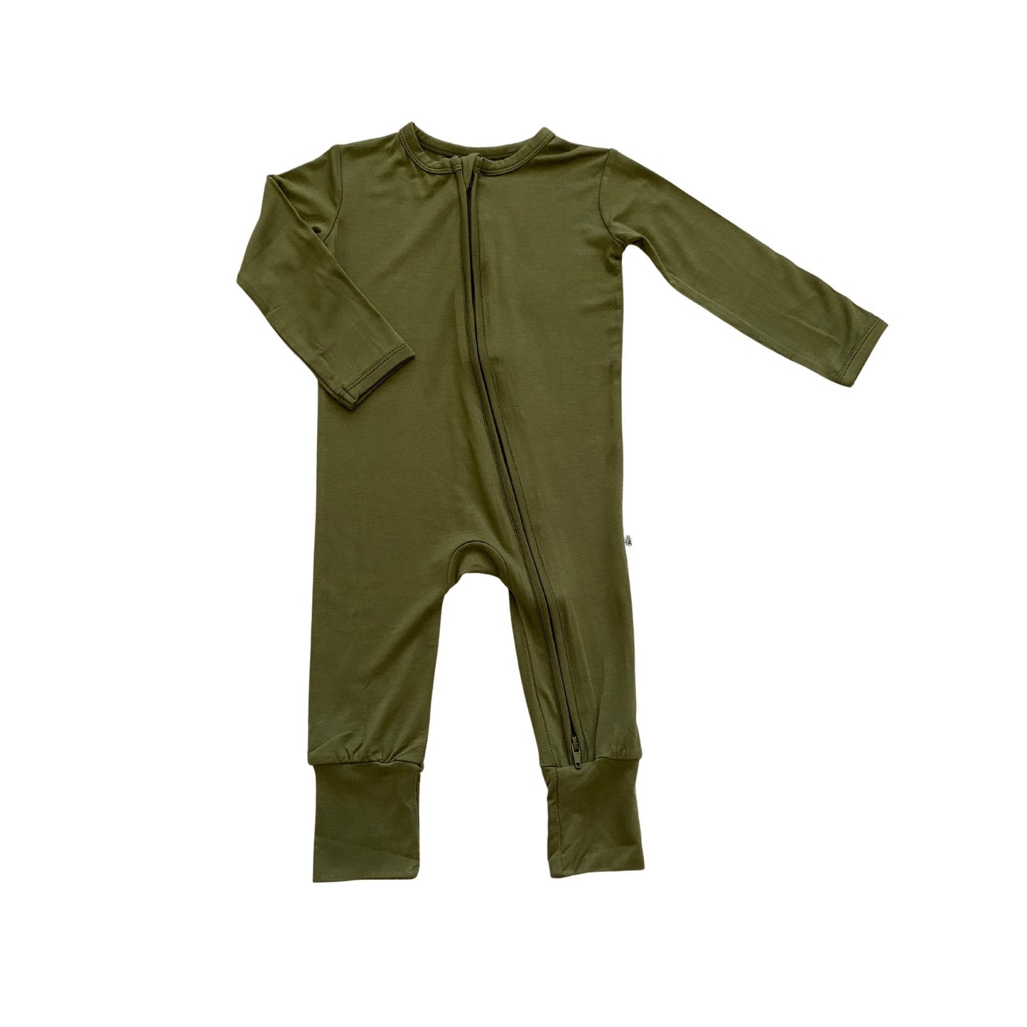Zipper Romper - Olive Green - Harp Angel Boutique