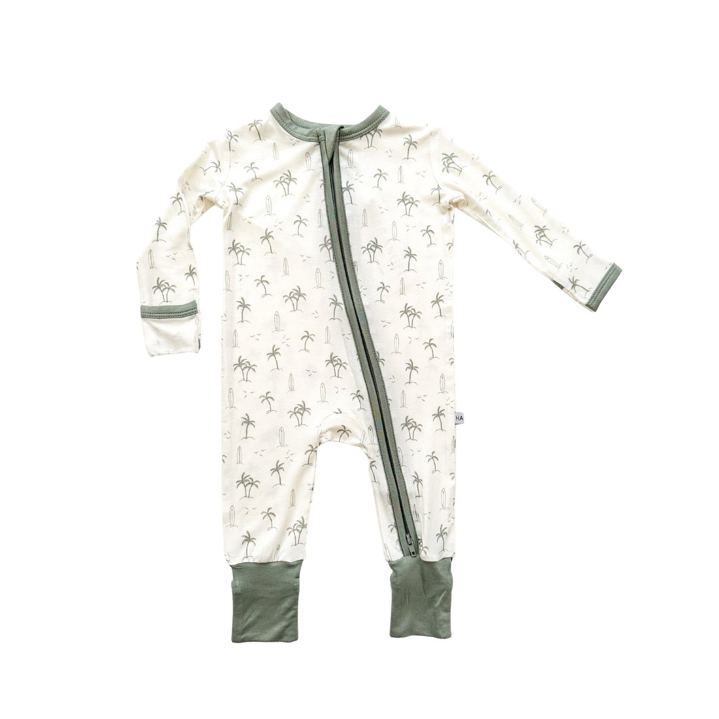 Zipper Romper - Palm Beach - Harp Angel Boutique