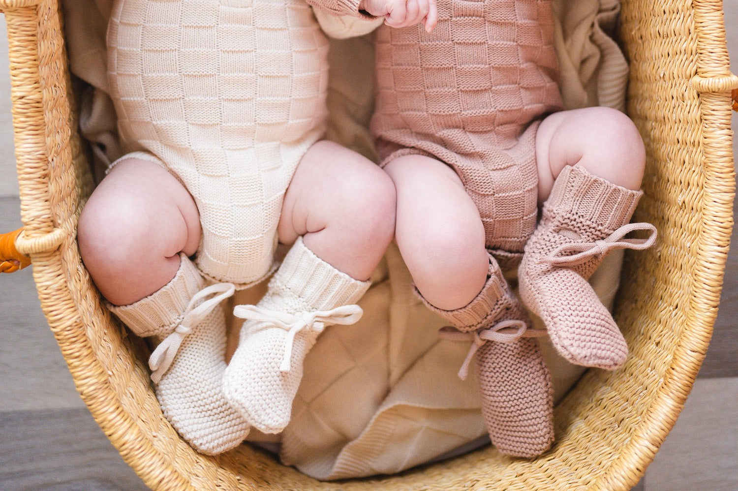 Knit Baby Booties - Harp Angel Boutique