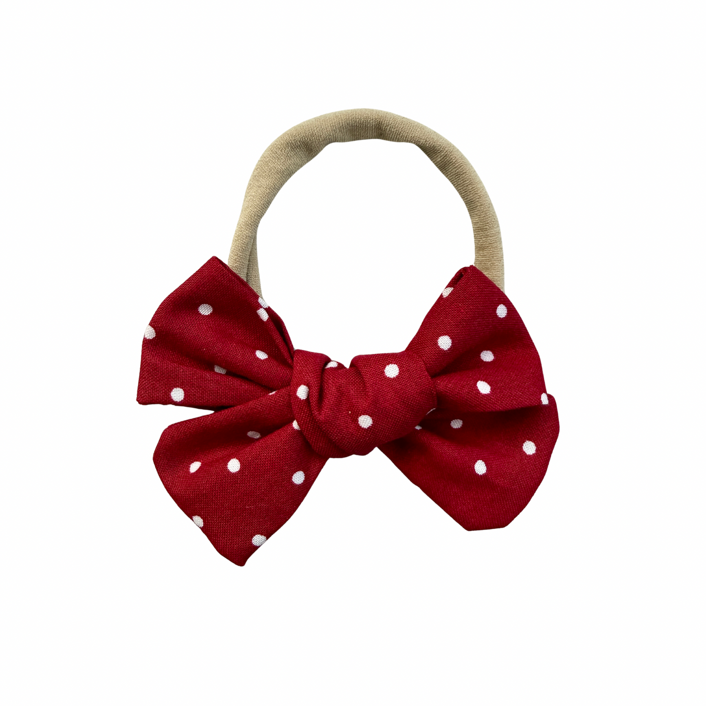 Red Polka Dot Bow Headband | Clip