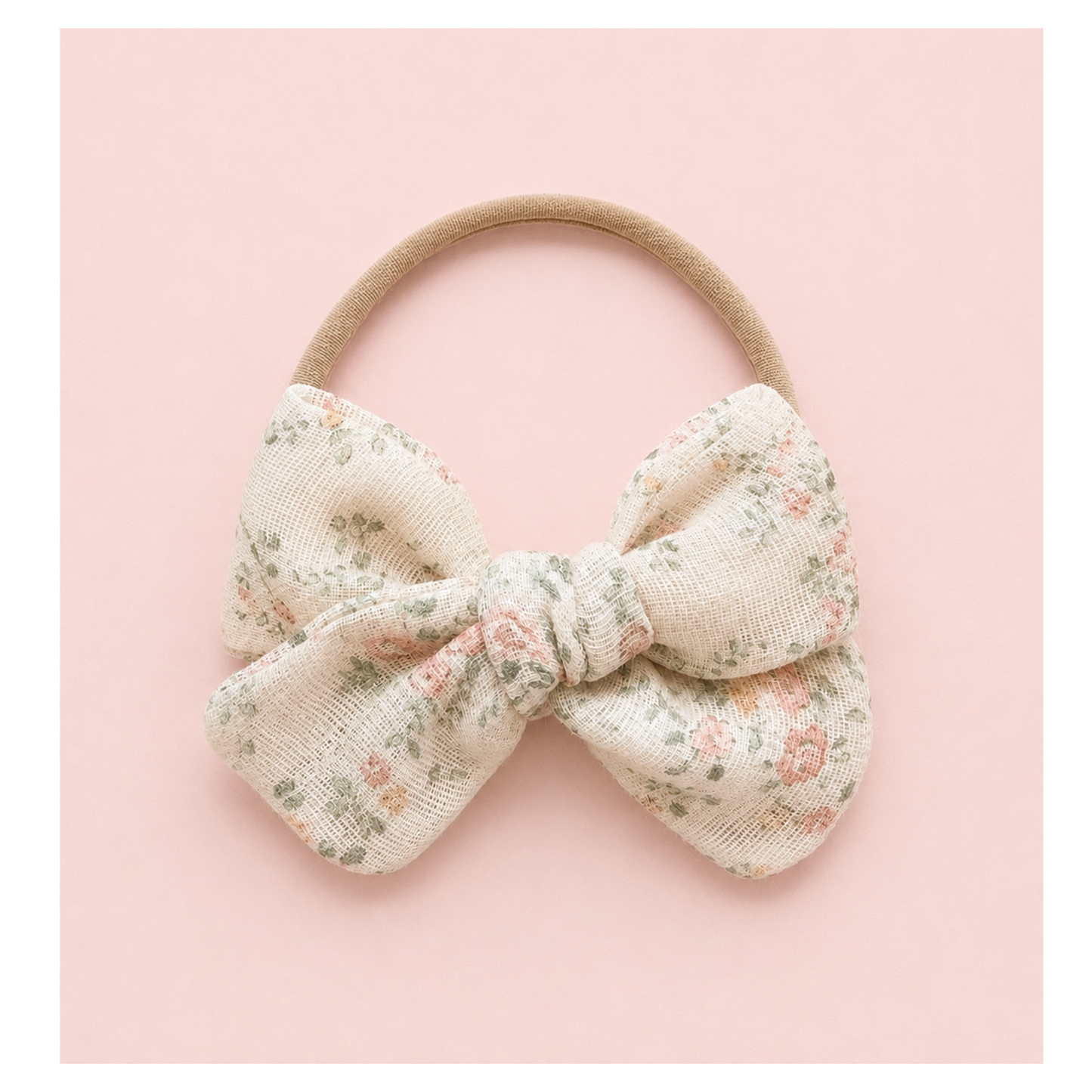 Blushing Meadow Bow | Headband or Clip