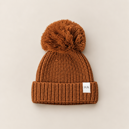 Cinnamon Organic Cotton Knit Baby Beanie Hat