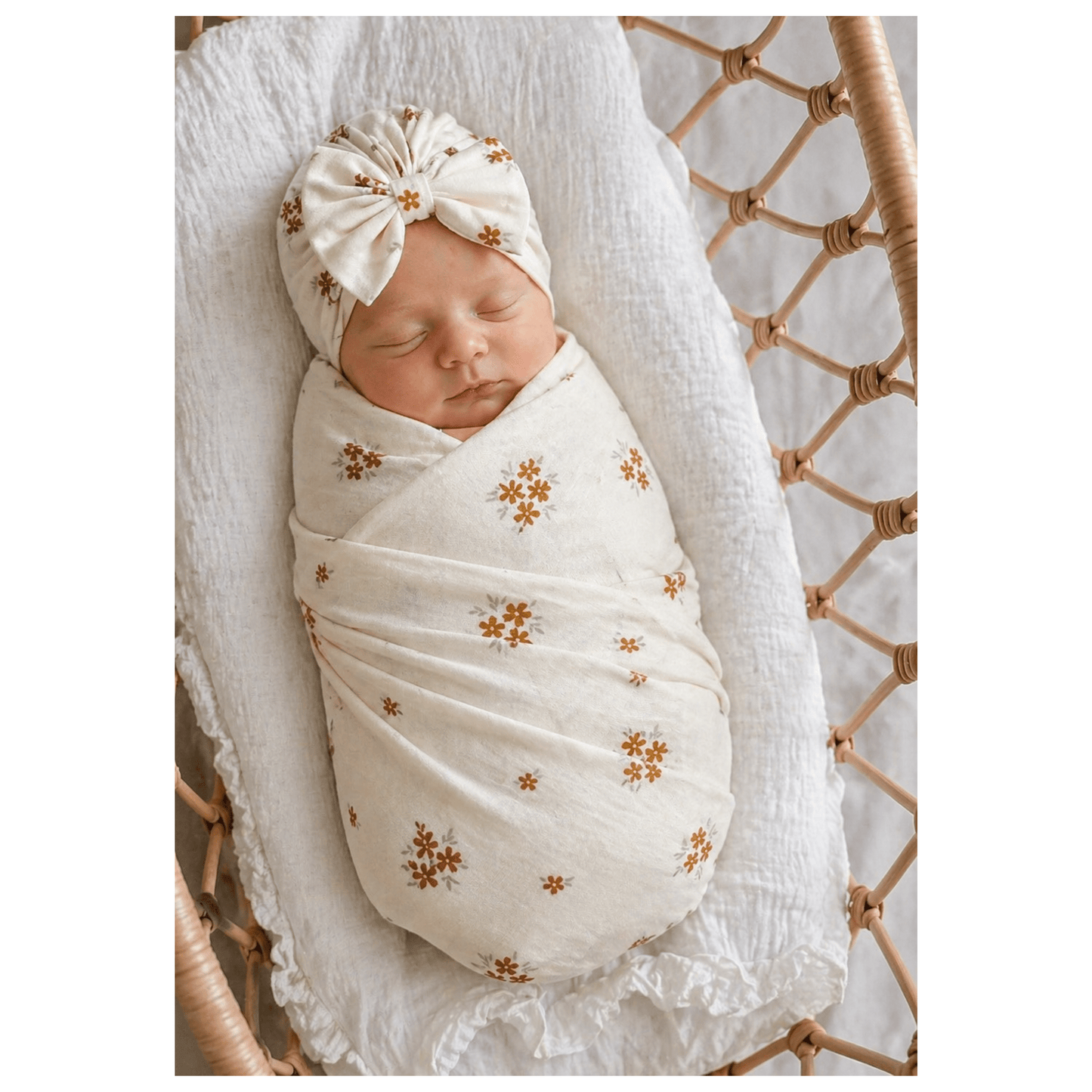 Bamboo Baby Swaddle Blanket – Soft Stretch Newborn Swaddle - Harp Angel Boutique
