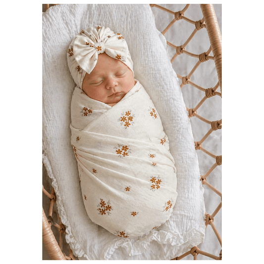 Bamboo Baby Swaddle Blanket – Soft Stretch Newborn Swaddle - Harp Angel Boutique