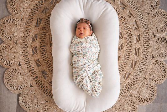 Bamboo Stretch Swaddle - La La Floral - Harp Angel Boutique