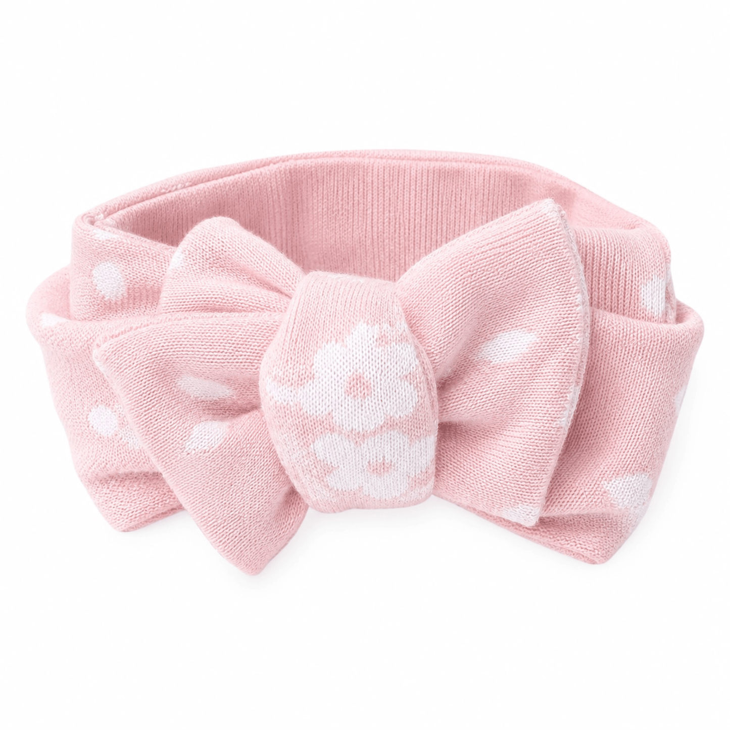 Blush Blossoms Organic Cotton Bow Baby Headband - Harp Angel Boutique
