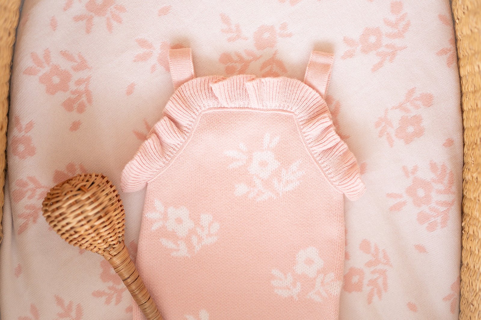 Blush Blossoms Organic Ruffle Baby Blanket - Harp Angel Boutique