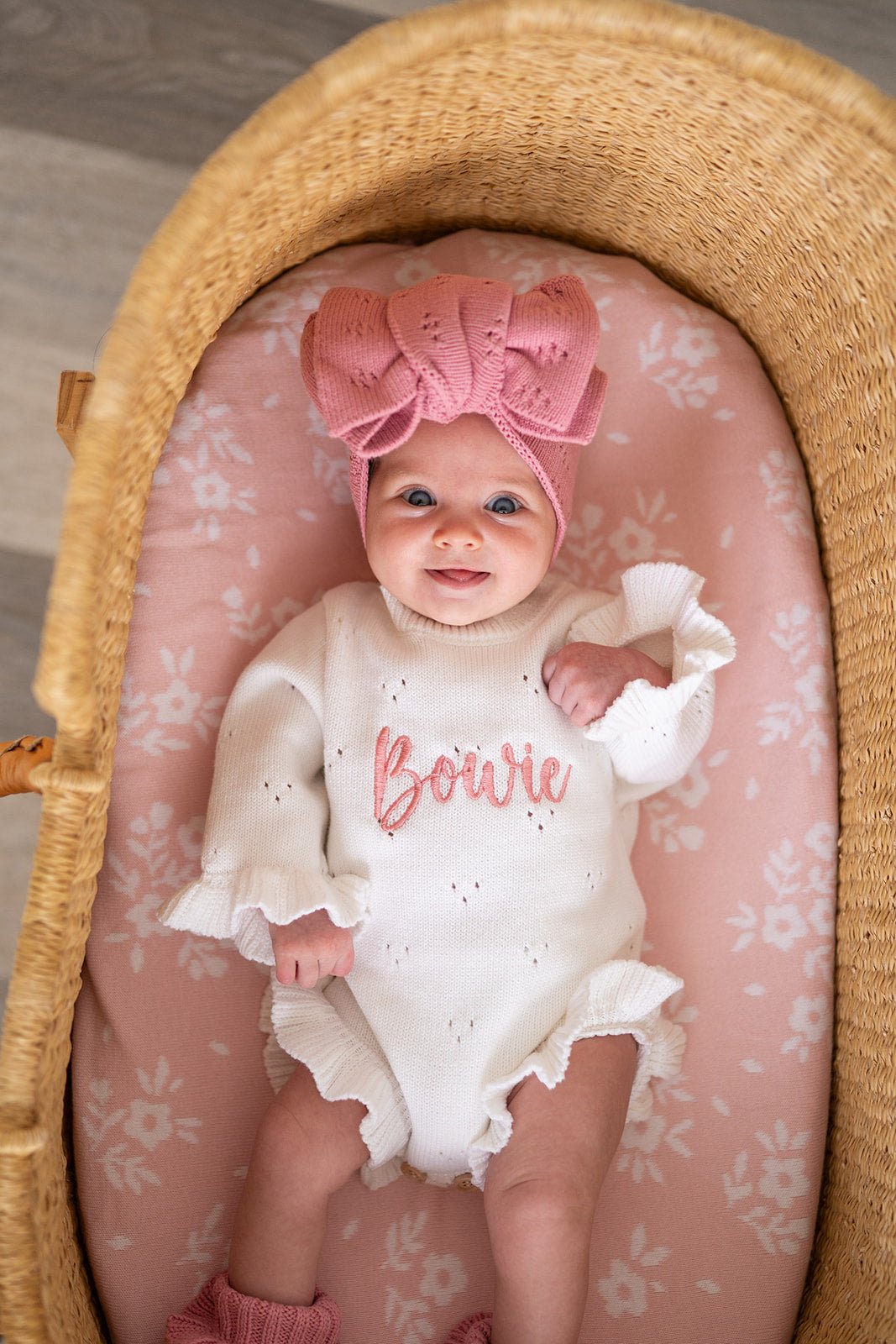 Blush Blossoms Organic Ruffle Baby Blanket - Harp Angel Boutique
