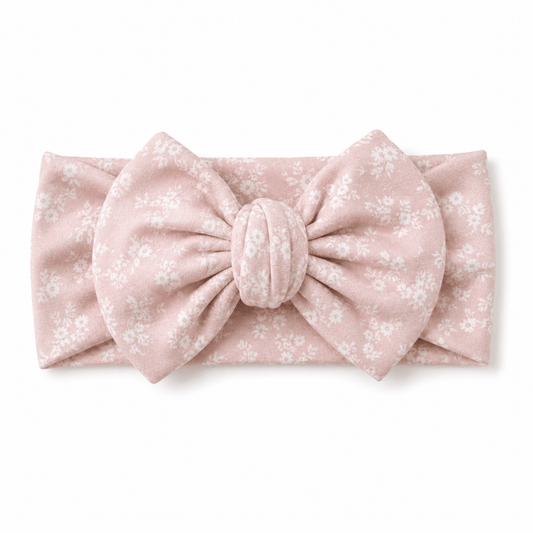 Blush Blossoms Top Knot Baby Headband - Harp Angel Boutique