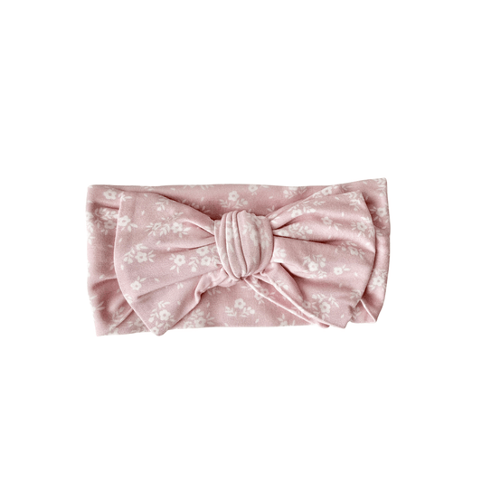 Blush Blossoms Top Knot Baby Headband - Harp Angel Boutique