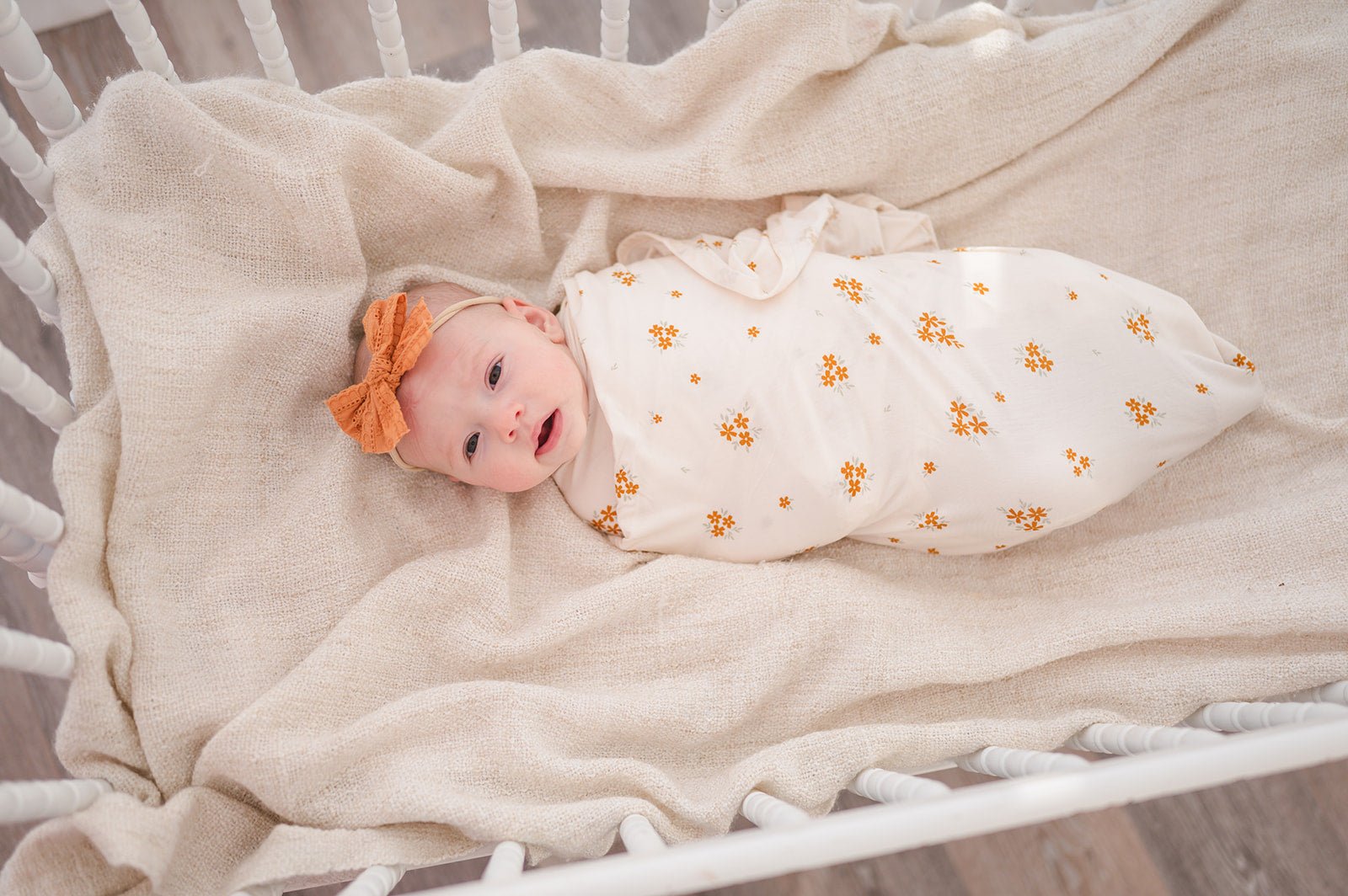 Bow Headband - Caramel Eyelet - Harp Angel Boutique