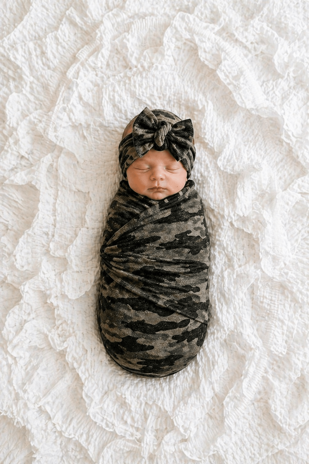 Camo Bamboo Baby Swaddle Blanket – Soft Stretch Newborn Swaddle - Harp Angel Boutique
