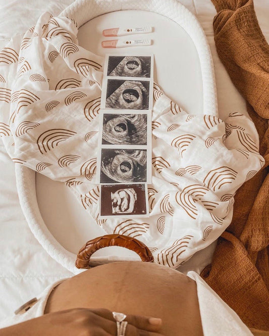 Caramel Rainbow Muslin Swaddle Blanket - Harp Angel Boutique