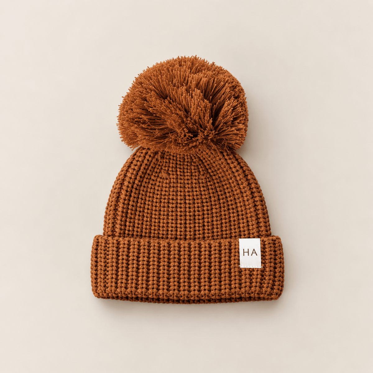 Cinnamon Organic Cotton Knit Baby Beanie Hat - Harp Angel Boutique