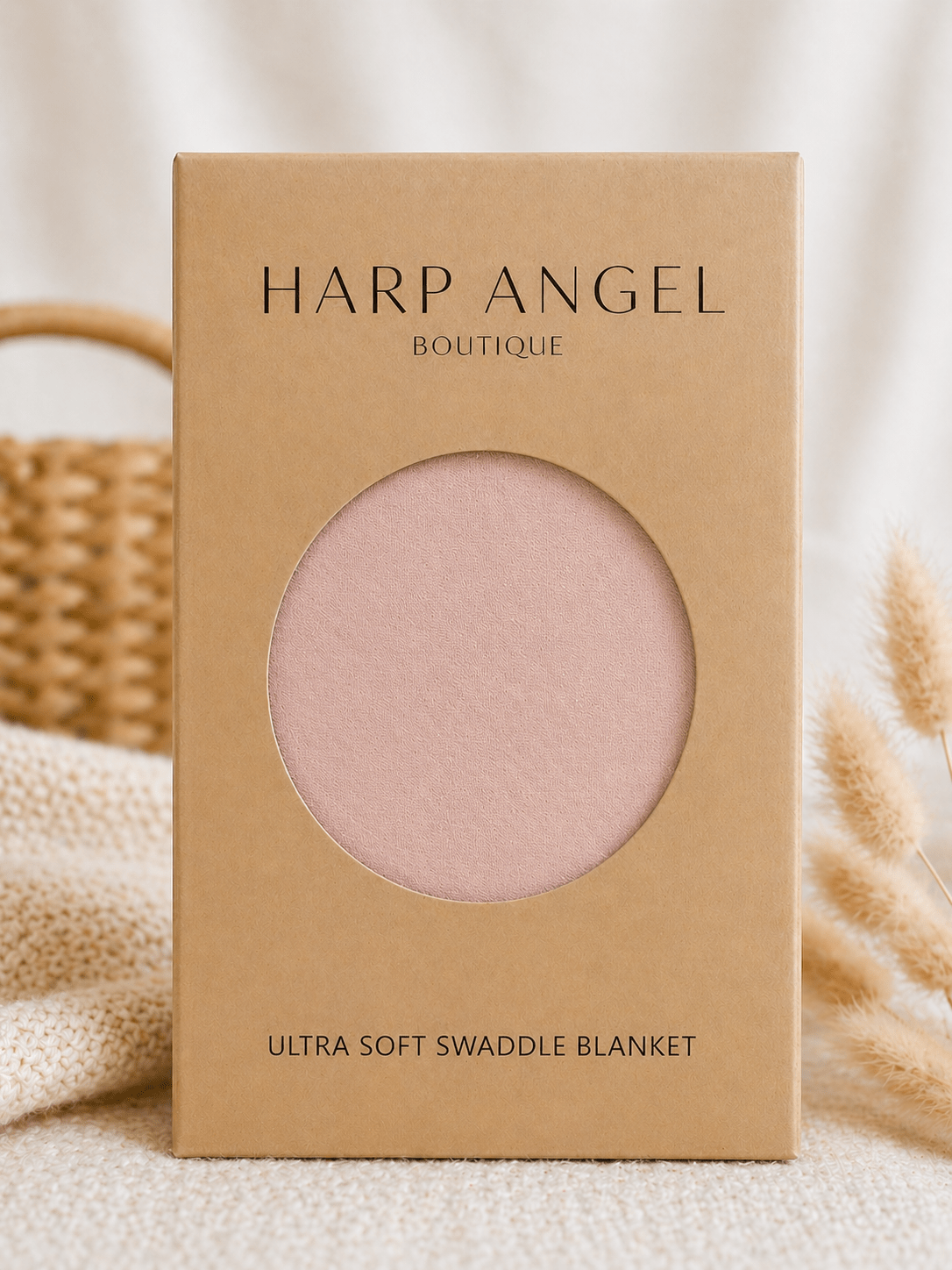 Dusty Pink Bamboo Stretch Swaddle Blanket - Harp Angel Boutique