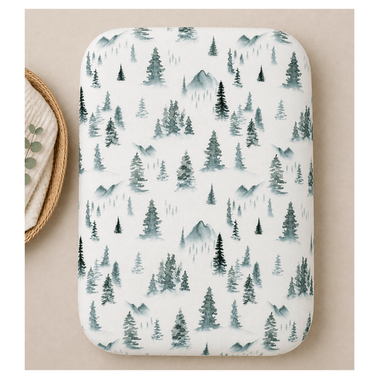 Green Forest Bamboo Changing Pad Cover - Harp Angel Boutique