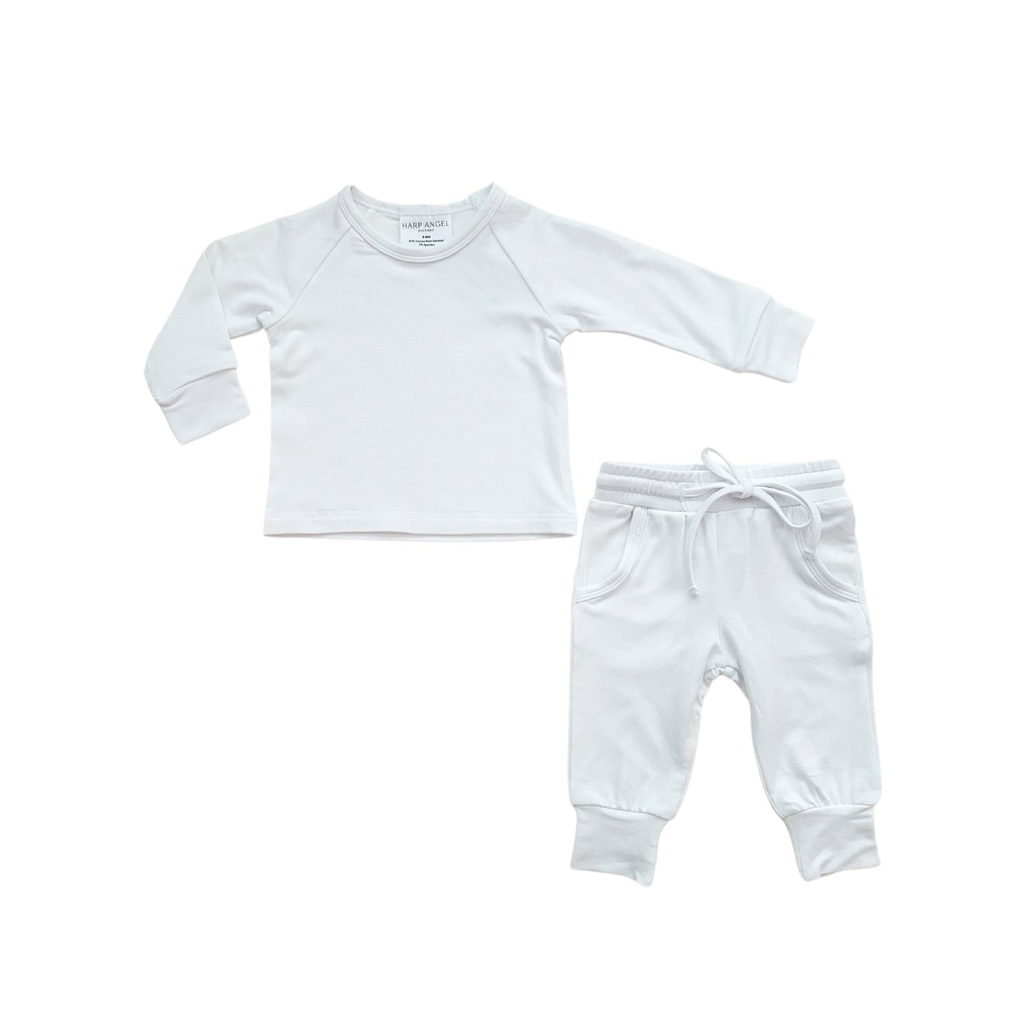 Jogger Set - White - Harp Angel Boutique