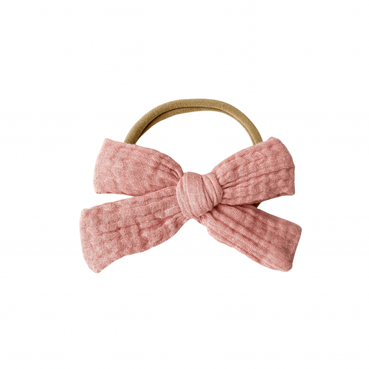 Knot Bow One Size Headband - Rose Pink - Harp Angel Boutique
