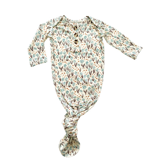 Knotted Baby Gown - La La Floral - Harp Angel Boutique