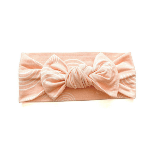 Knotted Headband - Blush Rainbow - Harp Angel Boutique