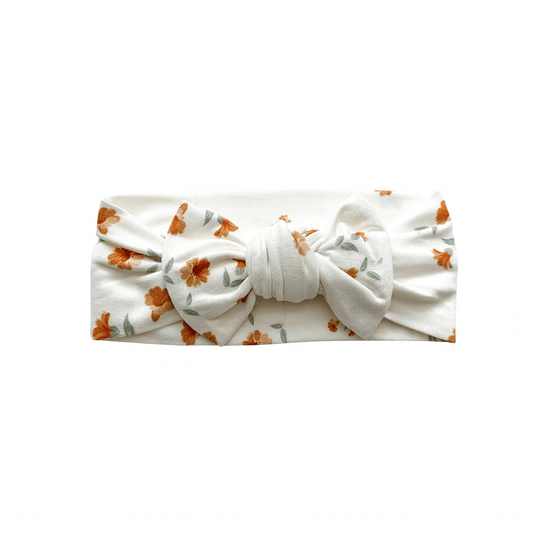 Knotted Headband - Caramel Floral - Harp Angel Boutique