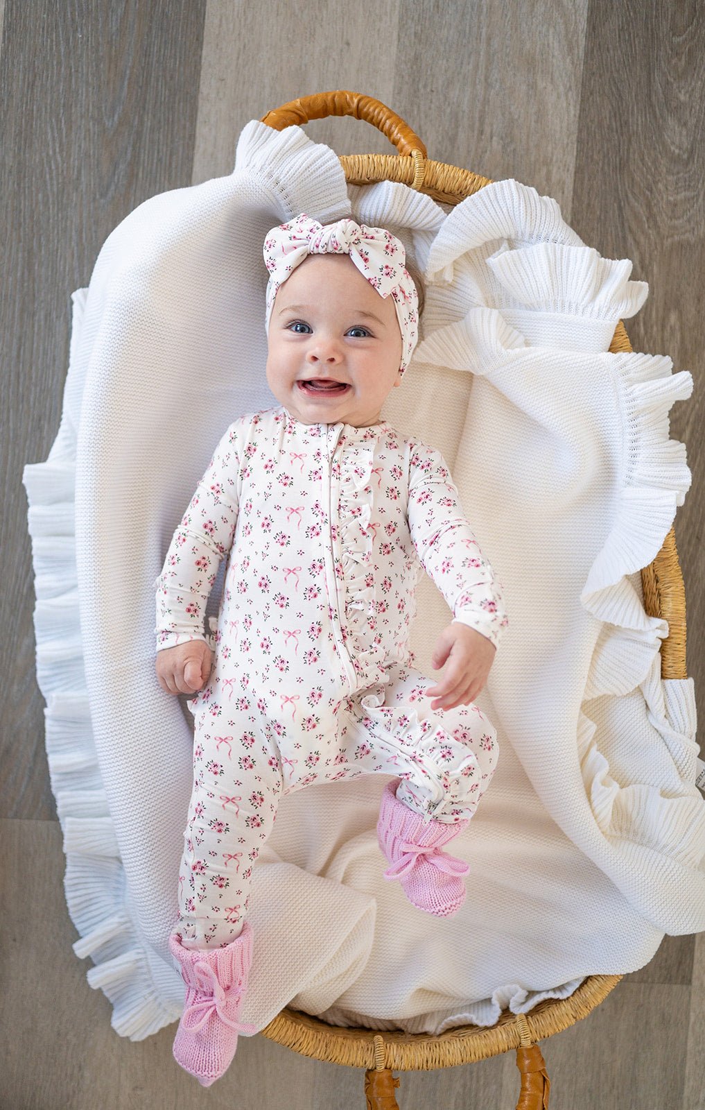 Knotted Headband - Cottage Floral - Harp Angel Boutique