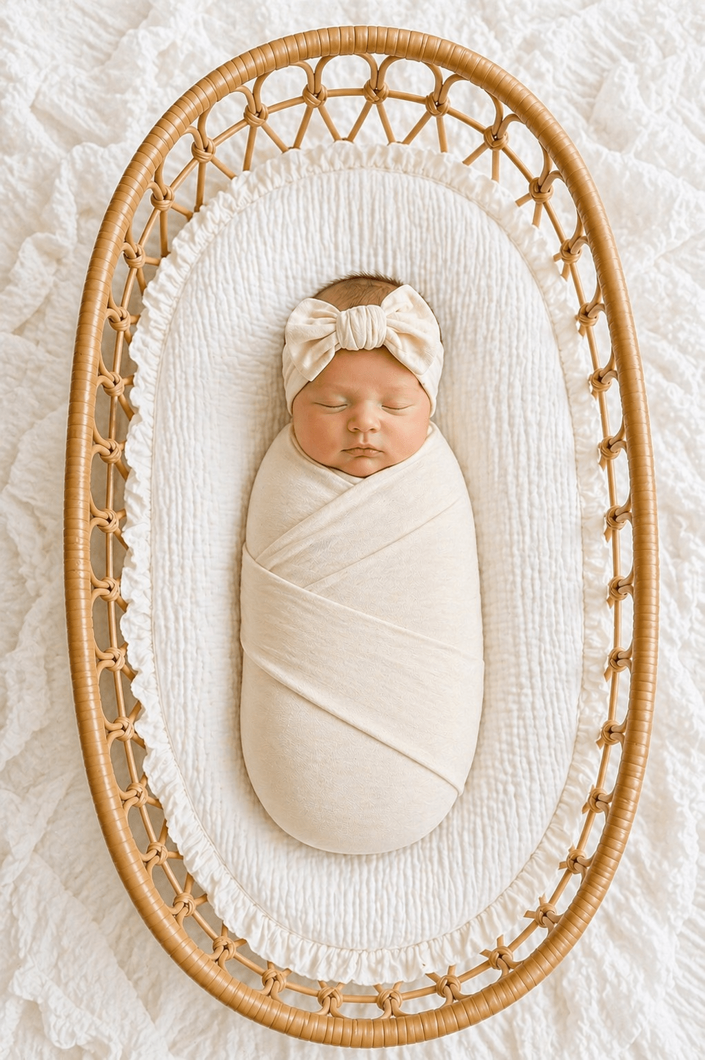 Knotted Headband - Cream - Harp Angel Boutique