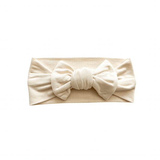 Knotted Headband - Cream - Harp Angel Boutique
