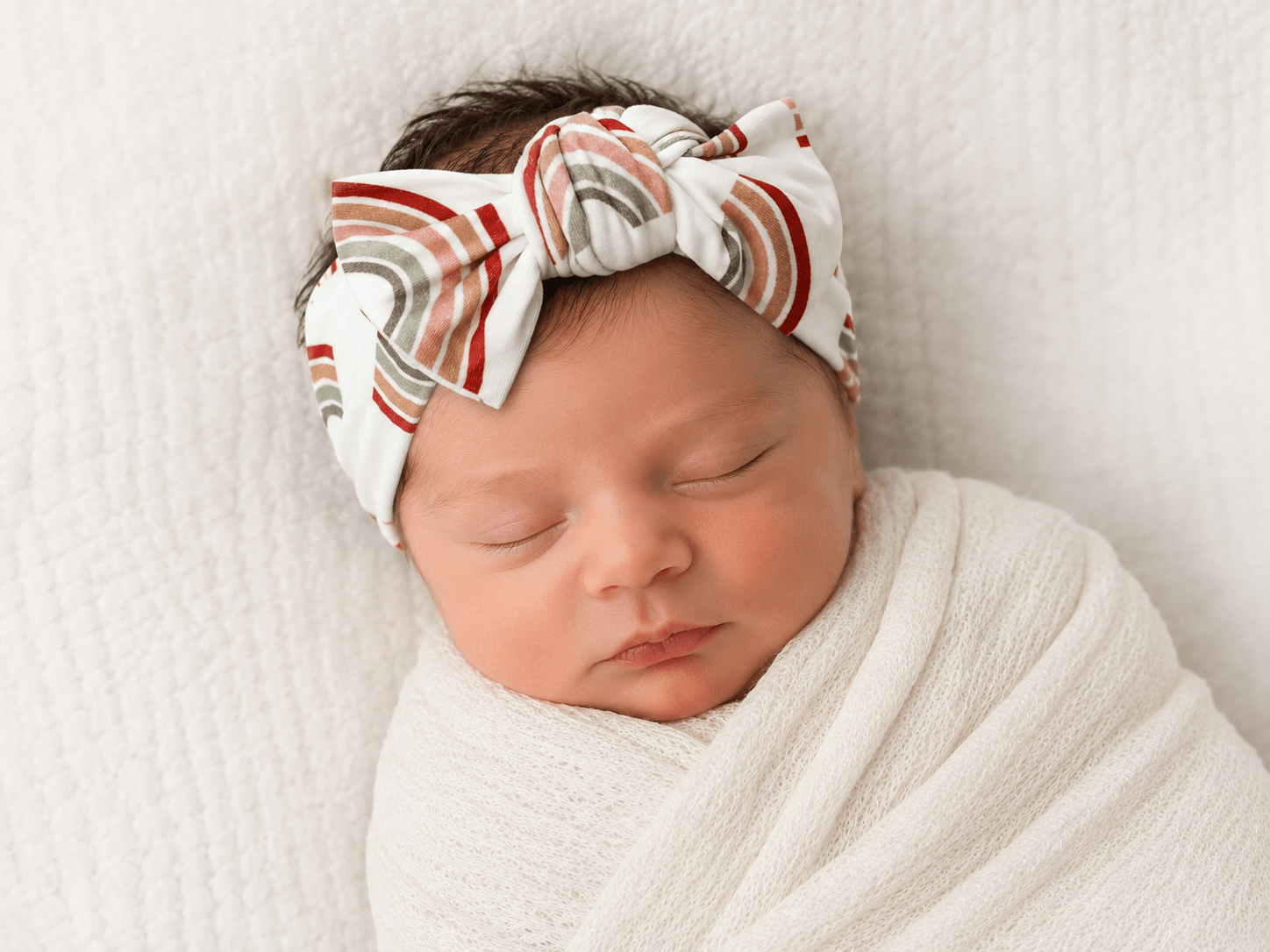 Knotted Headband - Neutral Rainbow - Harp Angel Boutique