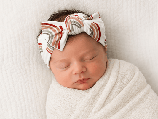 Knotted Headband - Neutral Rainbow - Harp Angel Boutique